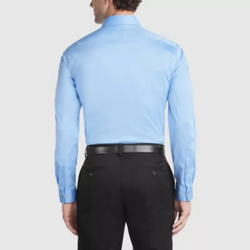 Van Heusen Ultra Flex Mens Slim Fit Wrinkle Free Long Sleeve Dress Shirt