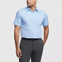 Van Heusen Mens Regular Fit Wrinkle Free Short Sleeve Dress Shirt