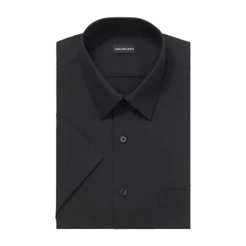 Van Heusen Big & Tall Mens Regular Fit Easy Care Short Sleeve Dress Shirt