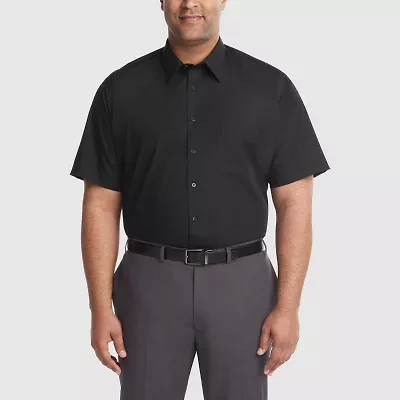 Van Heusen Big & Tall Mens Regular Fit Easy Care Short Sleeve Dress Shirt
