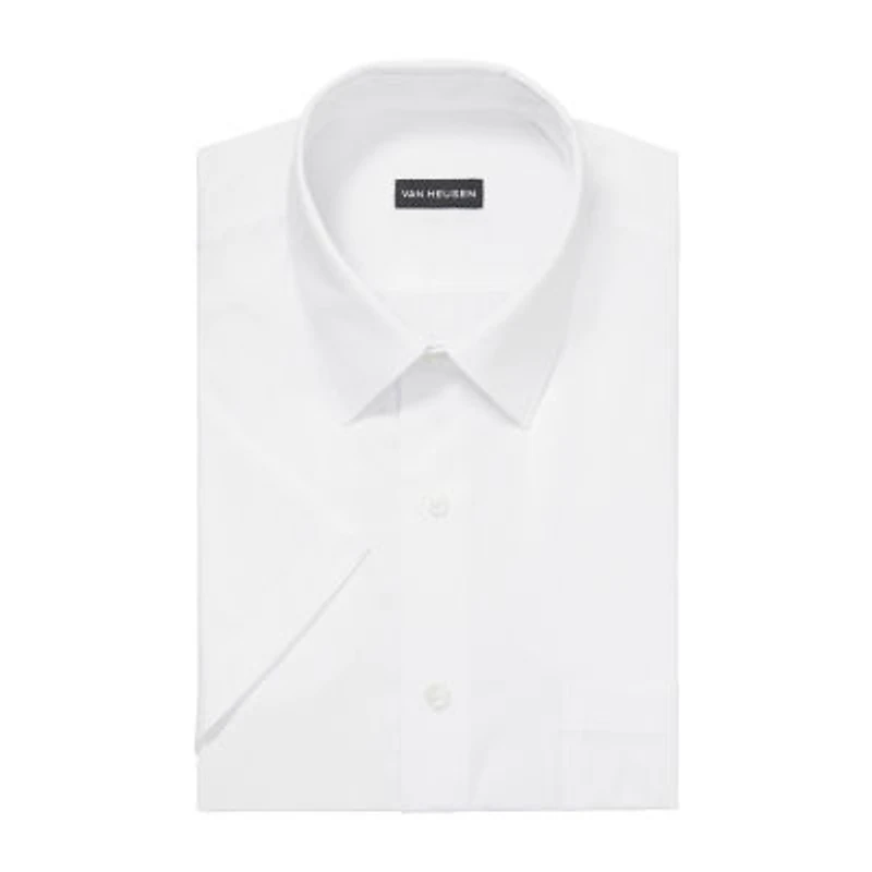 Van Heusen Big & Tall Mens Regular Fit Easy Care Short Sleeve Dress Shirt