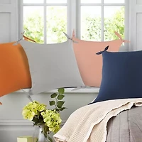 LR Home Alisey Solid Square Throw Pillow