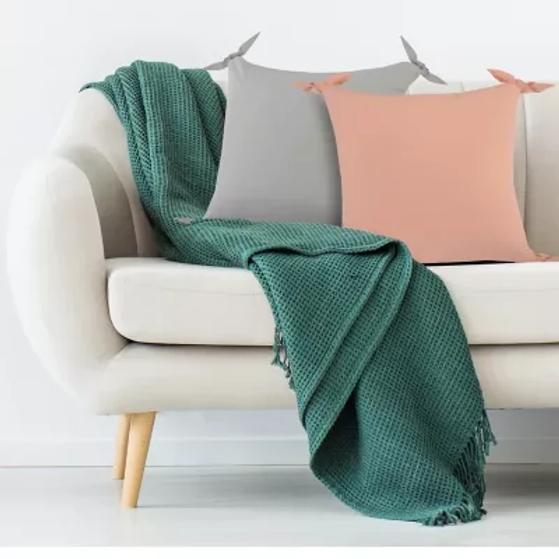 LR Home Alisey Solid Square Throw Pillow