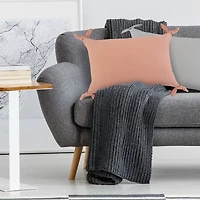 LR Home Aliseh Solid Rectangular Throw Pillow