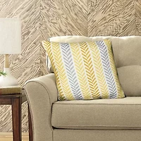 Lr Home Ash Sen Stripe Square Throw Pillow