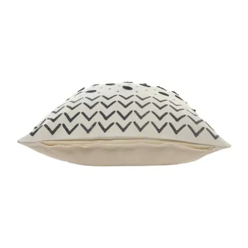 LR Home Beaux Tribal Square Throw Pillow