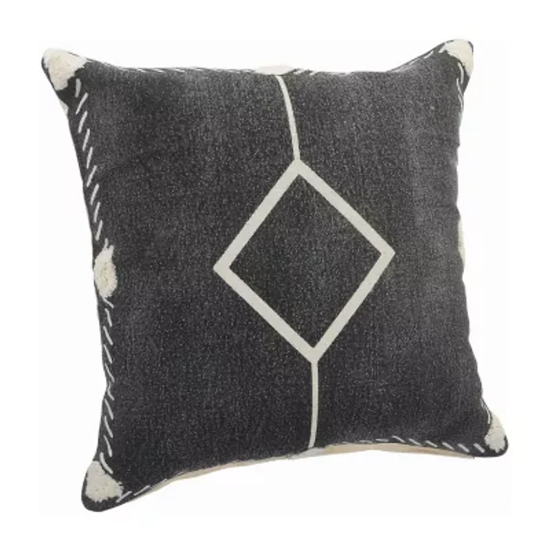LR Home Bel Fi Diamond Square Throw Pillow