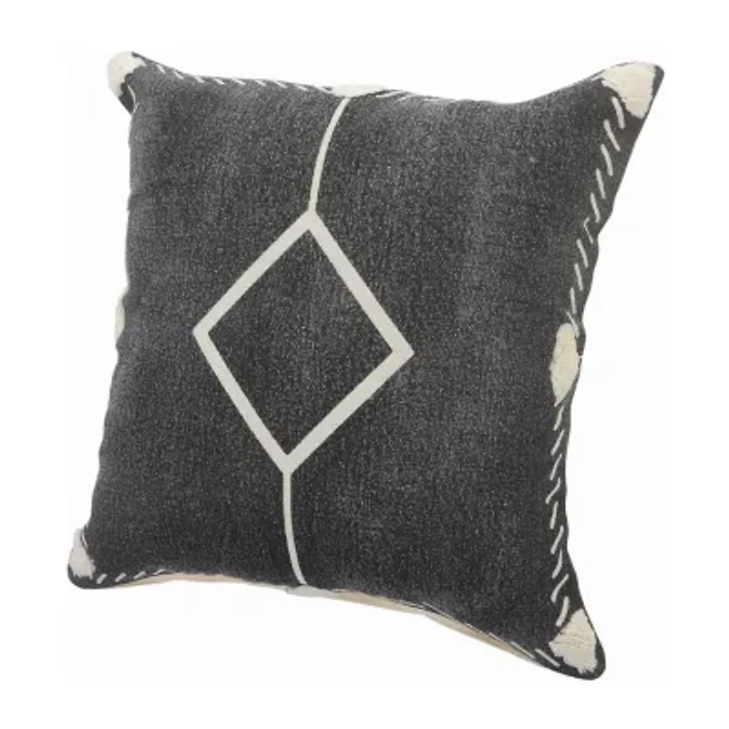 LR Home Bel Fi Diamond Square Throw Pillow