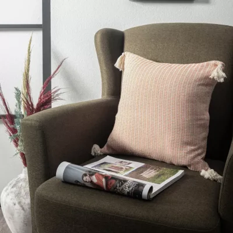 LR Home Roy Stripe Square Throw Pillow