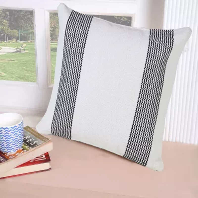 LR Home Caly Geometric Square Throw Pillow