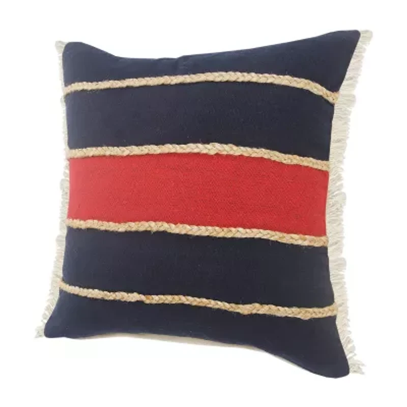 LR Home Darris Stripe Square Throw Pillow