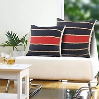 LR Home Darris Stripe Square Throw Pillow