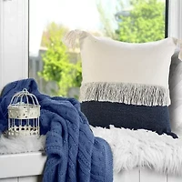 LR Home Danny Textured Square Throw Pillow