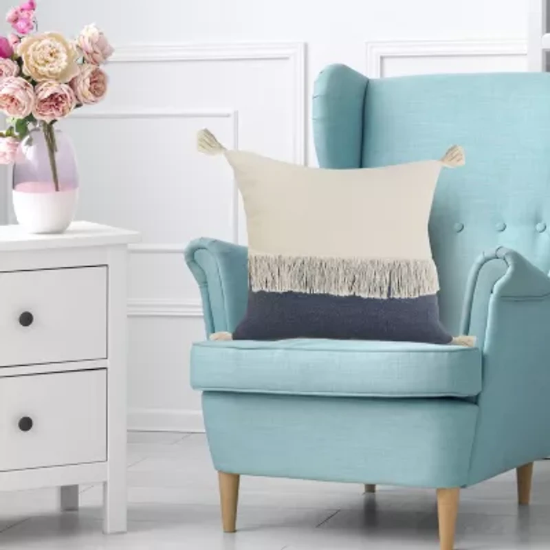 LR Home Danny Textured Square Throw Pillow