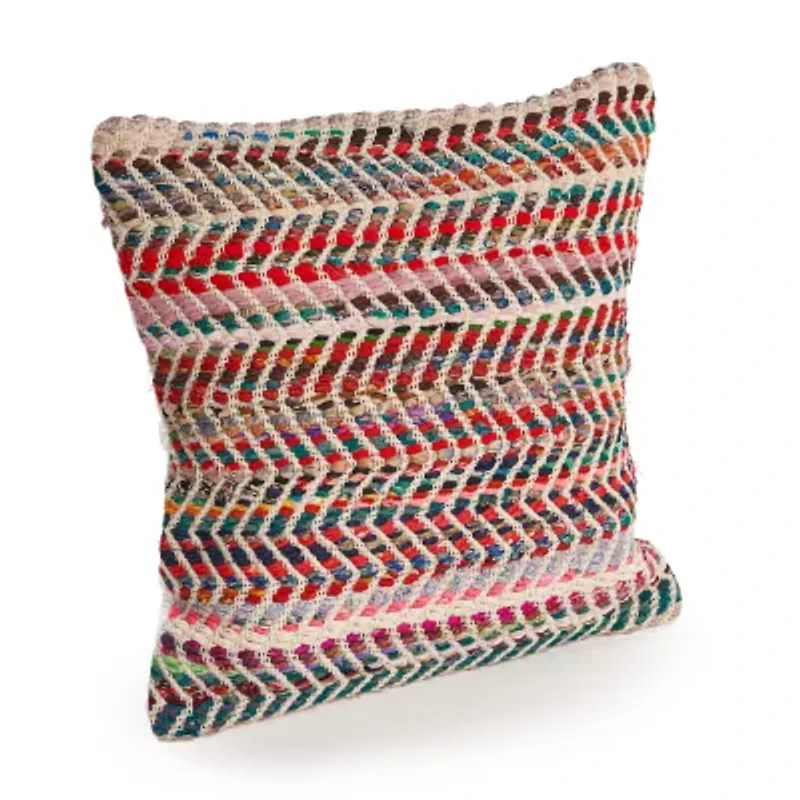 LR Home Elie Geometric Square Throw Pillow