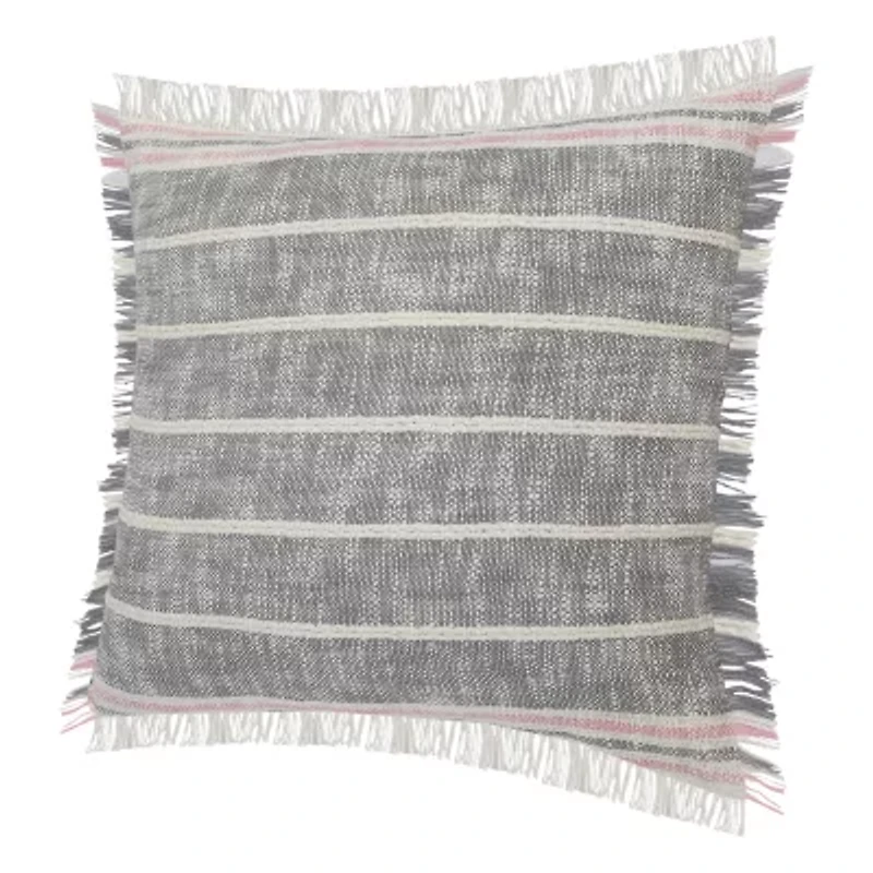 Lr Home Rose Stripe Square Throw Pillow