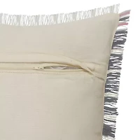 LR Home Rose Stripe Square Throw Pillow