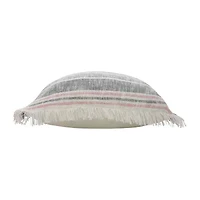 LR Home Rose Stripe Square Throw Pillow