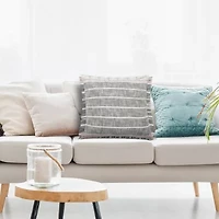 Lr Home Rose Stripe Square Throw Pillow