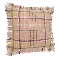 LR Home Astra Plaid Square Throw Pillow