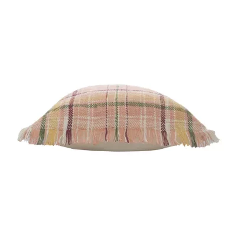 LR Home Astra Plaid Square Throw Pillow