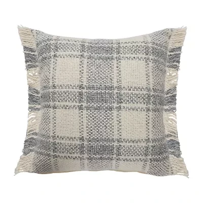 LR Home Lyon Plaid Square Throw Pillow