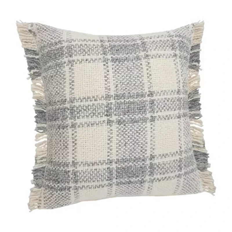 LR Home Lyon Plaid Square Throw Pillow