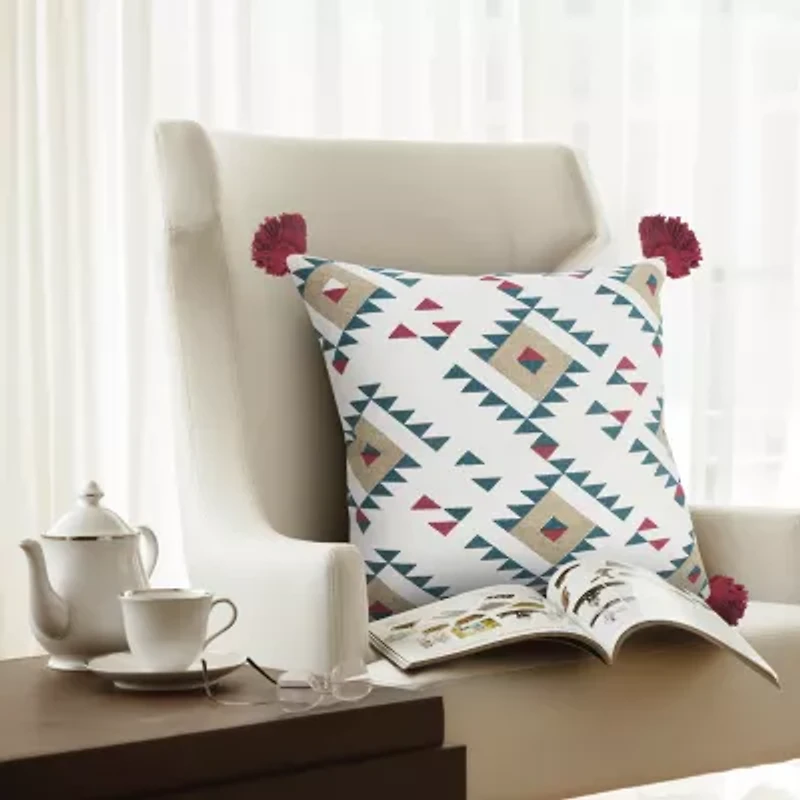 LR Home Lara Geometric Square Throw Pillow