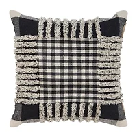 LR Home Marry Checked Square Throw Pillow