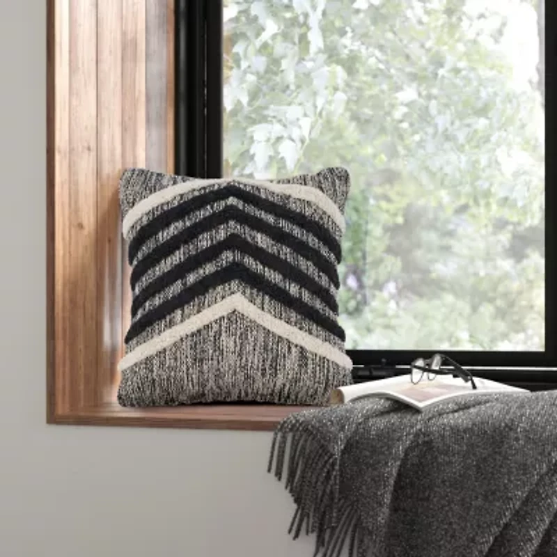 LR Home Maymis Chevron Square Throw Pillow