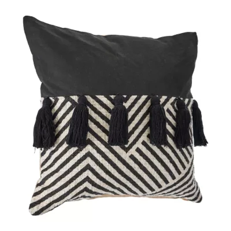 LR Home Misty Chevron Square Throw Pillow