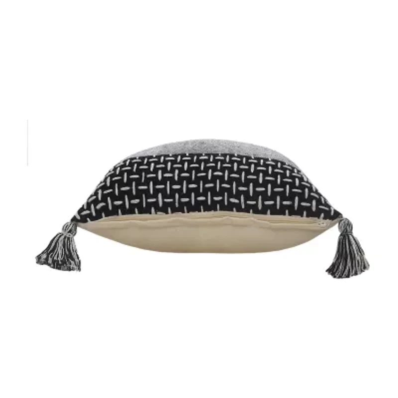 LR Home Mani Geometric Square Throw Pillow