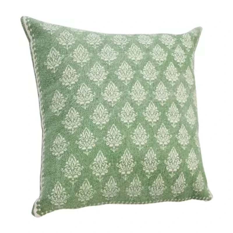 LR Home Ara Border Set Square Throw Pillow