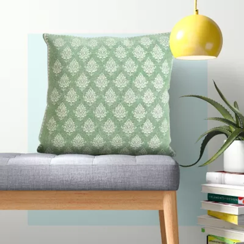 LR Home Ara Border Set Square Throw Pillow