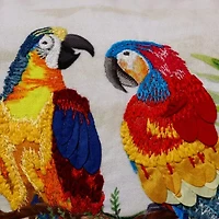 LR Home Ren Fir Floral Square Throw Pillow