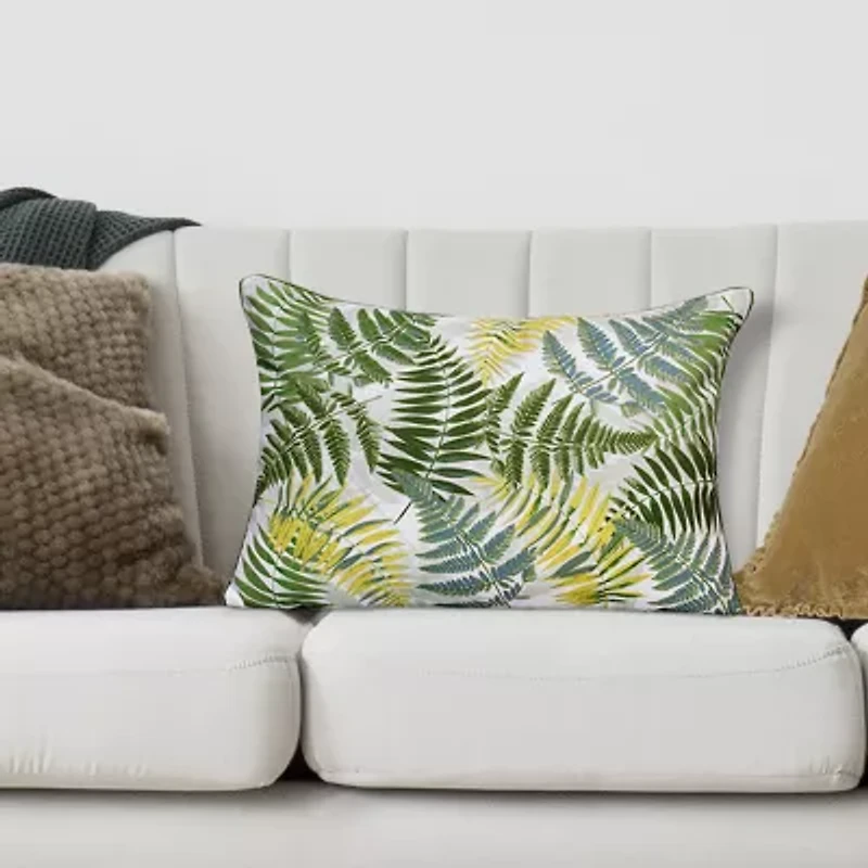 LR Home Ren Fir Floral Square Throw Pillow