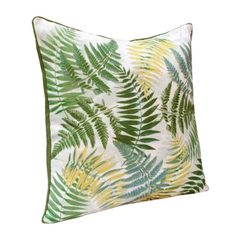 LR Home Ren Ros Floral Square Throw Pillow