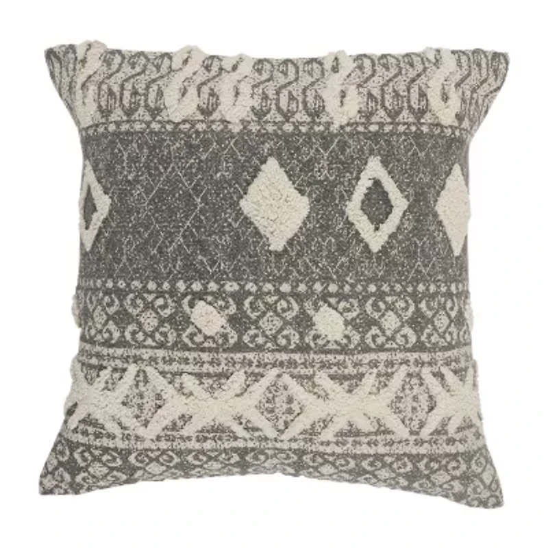 LR Home Sara Geometric Square Throw Pillow