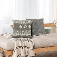 LR Home Sara Geometric Square Throw Pillow