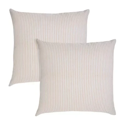 LR Home Amy Stripe Set Square Throw Pillow