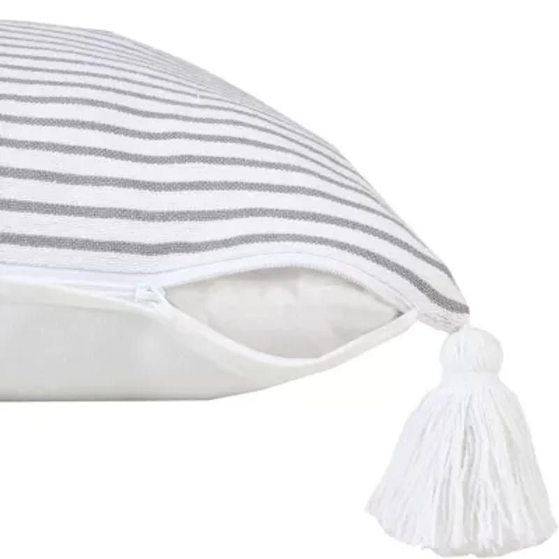 LR Home Finn Stripe Square Throw Pillow