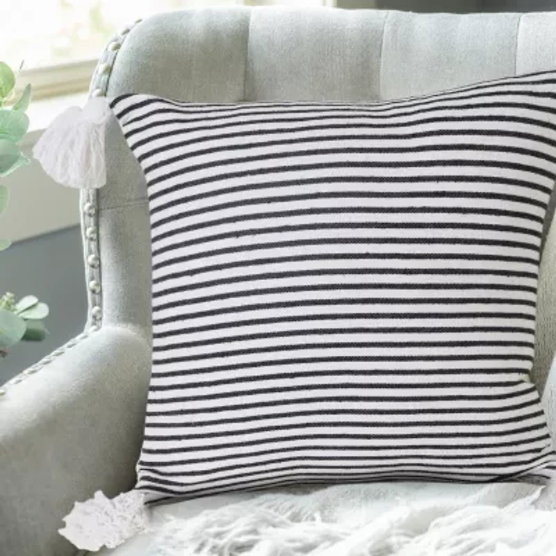 LR Home Finn Stripe Square Throw Pillow