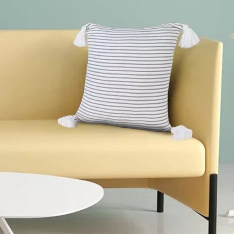 LR Home Finn Stripe Square Throw Pillow