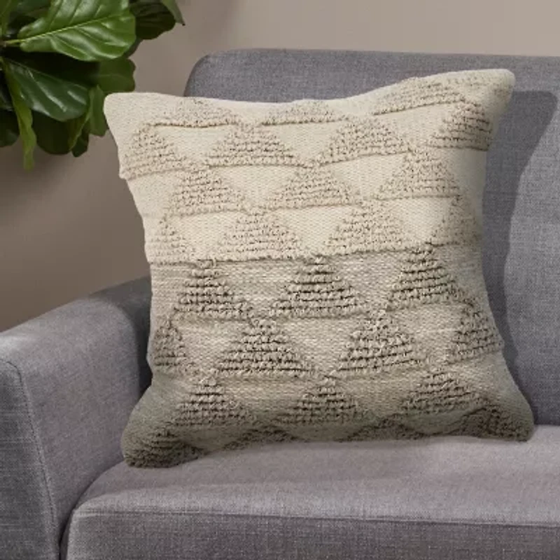 LR Home Ress Geometric Square Throw Pillow