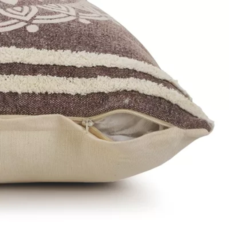 LR Home Santy Abstract Square Throw Pillow