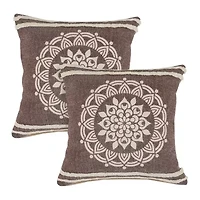 LR Home Sunny Abst Set 2-pc. Square Throw Pillow