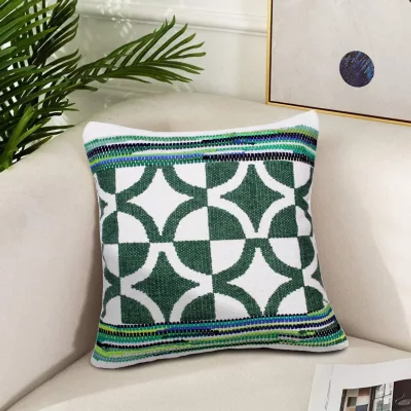LR Home Sher Geometric Square Throw Pillow