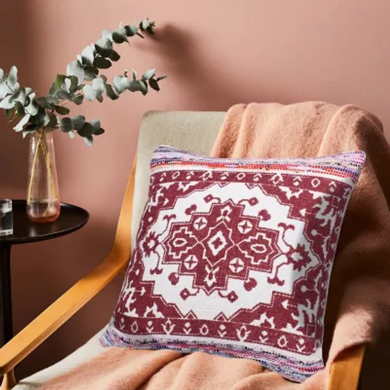 LR Home Mika Geometric Square Throw Pillow