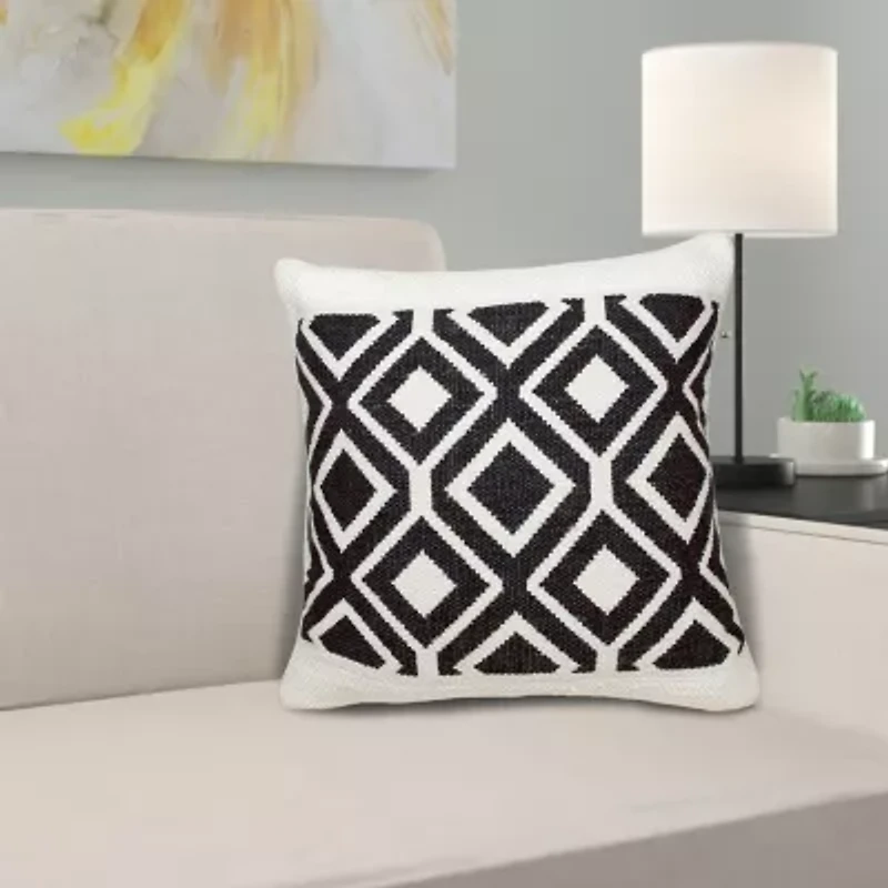 LR Home Chay Geometric Square Throw Pillow