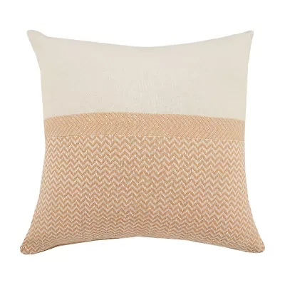 LR Home Zinna Chevron Square Throw Pillow